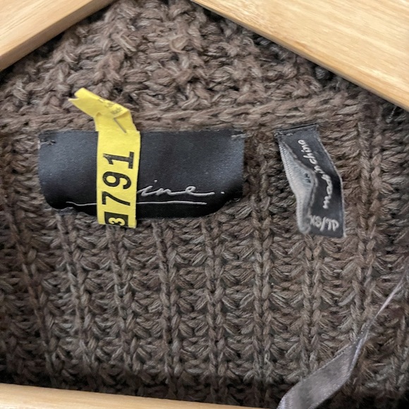 Like-New LINE John + Jenn Chunky Chocolate Cardi, XS - Picture 2 of 6